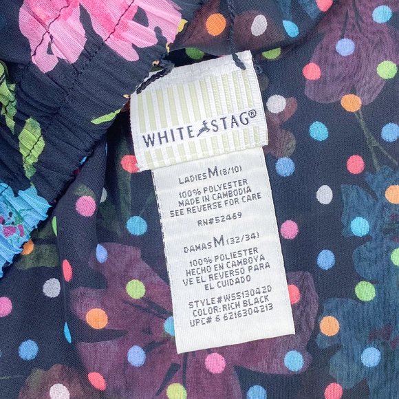 White Stag Reversible Skirt Spring Floral Polka-Dot Comfy Light Weight Womens - Picture 4 of 11